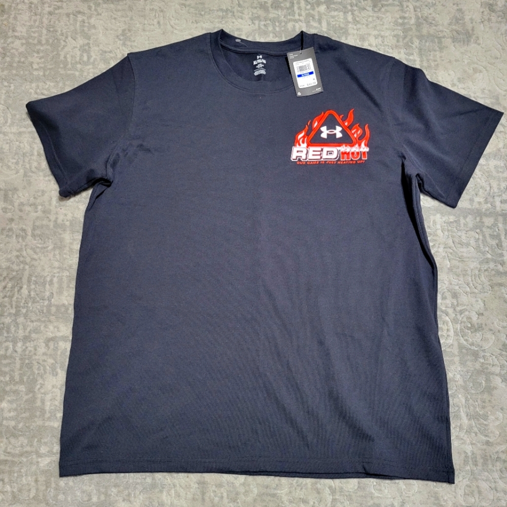 Under Armour Navy Blue Red Graphic Tee